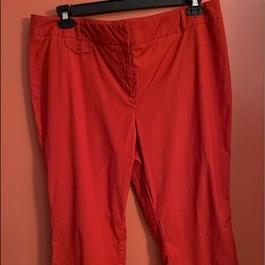 New York& Company Crop Pants,Size 16,Burnt Orange